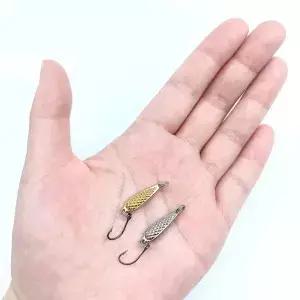 DUODUOYU-마이크로 지그 낚시 루어 1 개 1.1g/2.2g 스푼 금속 스피너 싱글 후크 스트림 송어 미끼 pesca
