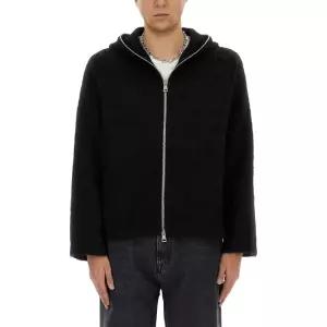 브러시 퍼지 텍스처 집업 가디건 M4243FBH BLACKHAIRYWOOL