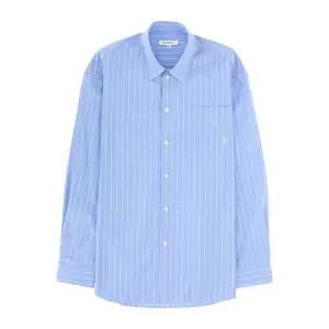 로고 체스트 포켓 핀스트라이프 셔츠 SI00666302ST02 BLUESTRIPE