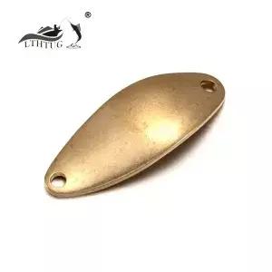 LTHTUG Pesca 구리 도색되지 않은 숟가락 미끼 3.5g 32mm 빈 금속 낚시 하드 DIY 스피너 송어 농어 Chub