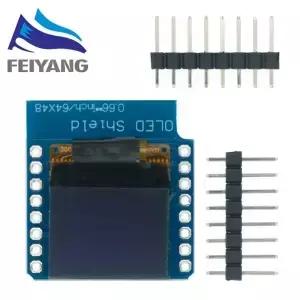 WEMOS D1 미니 ESP32 모듈 AVR STM32 용 OLED 디스플레이 64x48 0.66 인치 LCD 스크린 IIC I2C