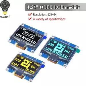 LCD LED 디스플레이 모듈 아두이노 4 핀 7 SPI/IIC I2C 인터페이스 1.54 인치 12864 스크린 128x64 SSD1309
