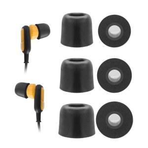 클로콕 메모리 폼 교체용 이어팁 DEWALT 이어버드 편안한 착용감의 넥밴드 헤드폰. 3페어 블랙 (어소시에이트-S /M /L)