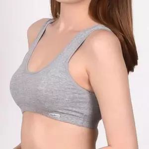 [라일리여성언더웨어] Rly 면 스포츠 브라 패드일체형브라 여성스포츠브라
