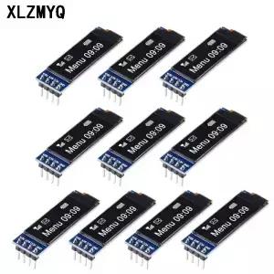 10개 0.91인치 128x32 IIC I2C 화이트/블루 OLED LCD 디스플레이 DIY 모듈 SSD1306 드라이버 IC 아두이노용