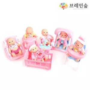 베이비케어놀이 미니 아기인형 6종세트 아이선물 여아장난감