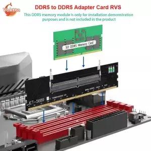DDR5 to 어댑터 카드 RVS 노트북 SO RAM 데스크탑 플러그 앤 플레이 메모리 테스터 진단 도구