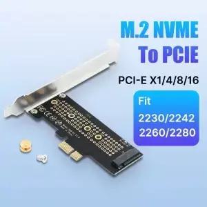 M.2 SSD to PCIe 4.0 어댑터 카드 MKey X1 X4 2230/2242/2260/2280 호환 데스크탑 PC용 Gen4