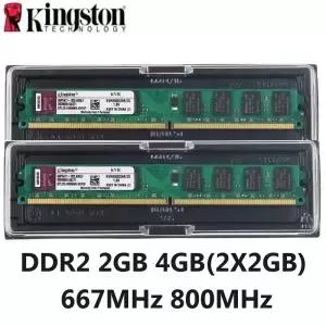 Kingston Memoria Ram DDR2 2GB 키트 M 메모리 컴퓨터 데스크탑 667MHz PC25300 6400