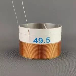 1개 49.5mm 베이스 보이스 코일 이중 레이어 티타늄 스켈레톤 8옴 8인치 10인치 우퍼 스피커 액세서리 DIY