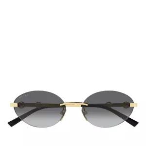 오벌 림리스 선글라스 GG2051S 002 GOLD GOLD GREY 58