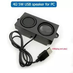 노트북용 4옴 5W USB 스피커 사운드 카드 드라이버 플러그 앤 플레이 및 산업용 PC용 우퍼