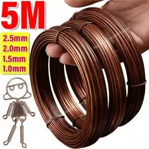 1.0/1.5/2.0/2.5mm 갈색 분재 와이어 양극 산화 된 알루미늄 트레이닝 식물 모양 DIY 공예용 금속