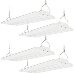 SLAclite LED 선형 상점 조명 150W, 22500LM 하이 베이 5000K 일광 120-277V, 창고 작업장 슈퍼마켓 스타디움 라이브러리 ETL-150W 4 팩