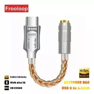 CX31993 DAC C타입3.5mm 잭 어댑터 하이파이 CB1200AU EQ 토닝 워크 플레이 마우스 오디오 AUXUSBC 변환기