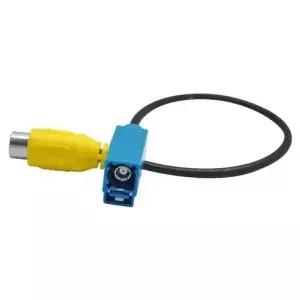 1개 FAKRA RCA 비디오 케이블 어댑터 VW BMW 아우디 메르세데스 VAG용 차량 후방 카메라 IN 주차 모니터