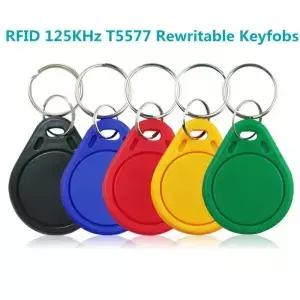 RFID 태그 키 링 카드 근접 토큰 복제 EM4305 T5577 125khz 복사 재기록 가능 10 개