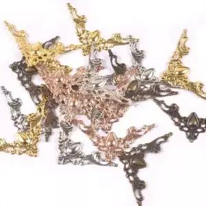 20pcs 실버/골든/청동 금속 책 스크랩북 액세서리에 대 한 코너 프로텍터 사진 앨범 DIY 공예 장식 40x40mm