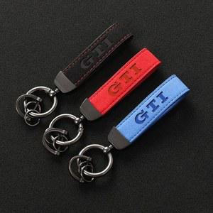 범퍼스티커 스웨이드 자동차 체인 홀더 키링 폭스바겐 VW GTI R라인 파사트 투아렉 티구안 골프 보라 제타 Mk6 비틀 시로코 SR32