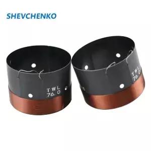 76mm 베이스 보이스 코일 6Ohm 2 층 검정색 알루미늄 스켈레톤 구리선 500W680W 우퍼 스피커 용 고출력 개