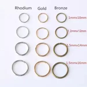 큰 다리미 금속 싱글 루프 점프 스플릿 링 커넥터 쥬얼리 체인 파인딩 DIY 제작 10mm 로트당 100 개