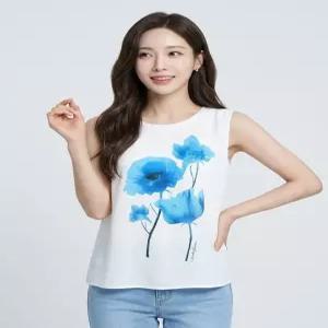 꼼빠니아플라워 나시 블라우스CU24RB0402522A