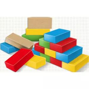 대형 벽돌 종이블럭 쌓기완구 어린이 40PCS 파랑