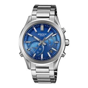 CASIO EDIFICE EQB-1300D-2AEF 남성용 태양광 손목시계 크로노그래프 스틸 블루 블루투스 713001