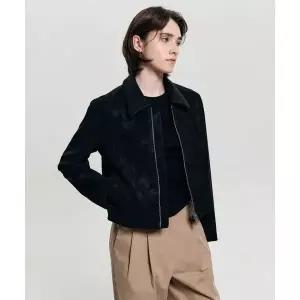 LOOKAST 리브 비건 레더 집업 자켓_블랙 / LIV VEGAN LEATHER ZIP UP JACKET_BLACK 463233