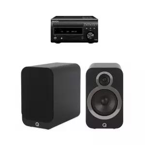 데논 RCD-M41 + 큐어쿠스틱스 3020i 미니 하이파이 오디오 세트