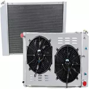 1980-1987 쉐보레 엘 카미노 임팔라 카마로 C10/C20/C30 노바 라디에이터 크로스플로우 슈라우드 2x12 팬