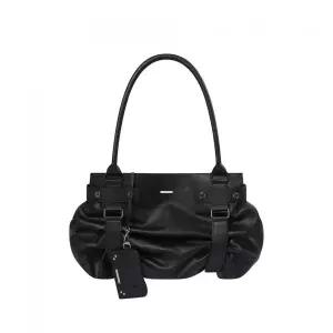 매장정품 MISEKI SEOUL [남영서 PICK]Pleats belted big bag and wallet BLACK