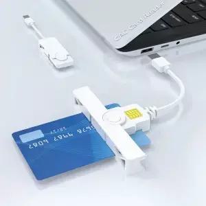 USB C타입 스마트 카드 리더기 SIM 복제기 은행 세금 신고 시민 IC 칩 윈도우 맥 휴대폰용