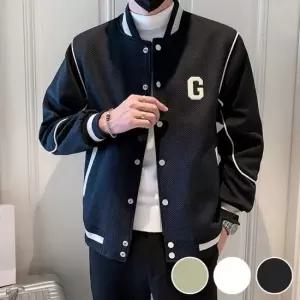 남성 영문 G 포인트 간절기 깔끔한 느낌 자켓 남자자켓 가을점퍼 야구잠바 야구점퍼