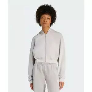 매장정품 아디다스 ADIDAS 에센셜 프렌치 테리 크롭 지퍼 후디 - 그레이 KE3219 300911
