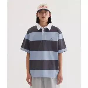 매장정품 COVERNAT 커버낫 C 로고 럭비 카라 티셔츠 Charcoal CO2502ST07CH 1548364
