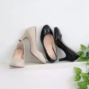 에나멜 베이직 2컬러 여성구두 펌프스힐 7cm 215-220