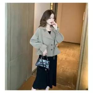 빅사이즈점퍼 여성짧은트렌치코트 여자 봄가을 숏 자켓 아우터 1P