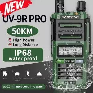 바오펑 UV9R 프로 IP68 방수 무전기 듀얼 밴드 VHF UHF 장거리 플러스 휴대용 햄 양방향 사냥용