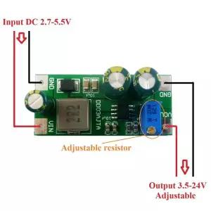 30W DC 3V 3.3V 3.7V에서 5V 6V 7.5V 9V 10V 12V 14.8V 24V로 승압하는 부스트 컨버터 보드 18650 리튬 배