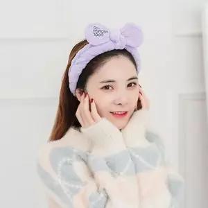 귀여운 와이어 리본 세안밴드 극세사 밴딩 세수머리띠