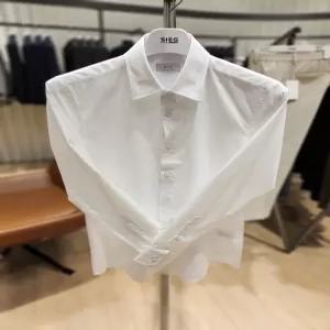 지이크 SIEG 기본 레귤러 카라 슬림핏 스판 화이트 셔츠 PIBAA5662 577412