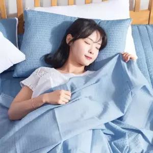 시어서커 홑이불 블루 S SS _얇은 홑겹이불 여름 침구