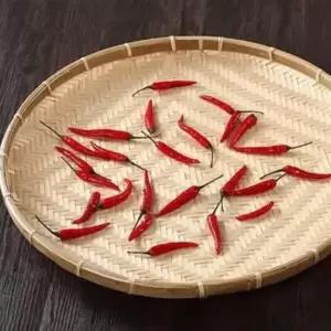 대형 대나무 바구니 편형 말림 건조 채반 소쿠리 대나무채반