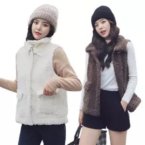 [하프클럽/셀럽하우스]하이넥 보송 베스트 카라 털 양털 조끼