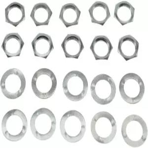 KAISH 10pcs 브라스 아메리칸 스레드 3/8 기타 포트 너트 포텐셔미터 헥스 잭 및 와셔 CTS 스위치크래프트