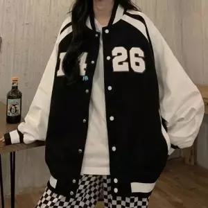 [하프클럽/]루즈핏 바시티 스타디움 자켓 스트릿 배색 야구점퍼