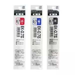 TBZ 제브라 스라리 3색 볼펜 리필 EK 07 0.7mm적색 10개입