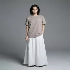 N262UTS901 소로나 쿨 그리핀 세미오버핏 반팔 티셔츠 OAK BEIGE