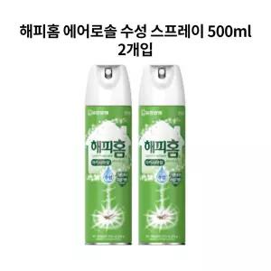 해피홈 에어로솔 수성 아카시아향 스프레이 500ml 2입 에어로졸 해충제거 해충제거용품 벌레제거 여행용